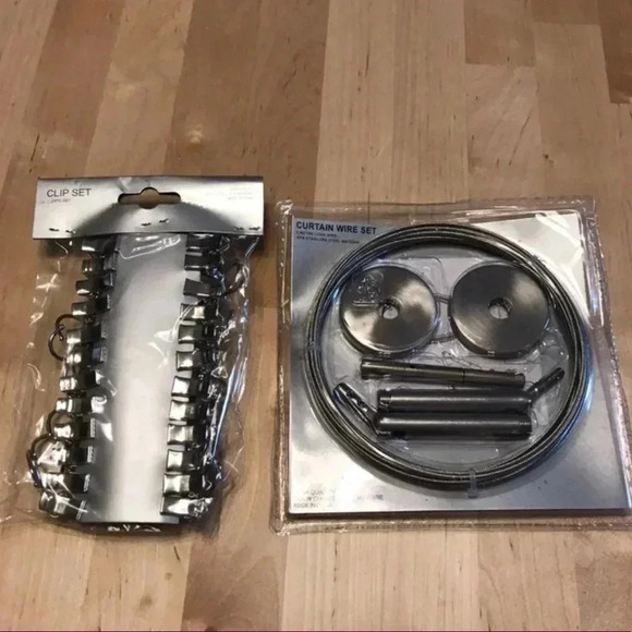 Curtain Wire Hanger and Clip Set NEW - Picture 1 of 5